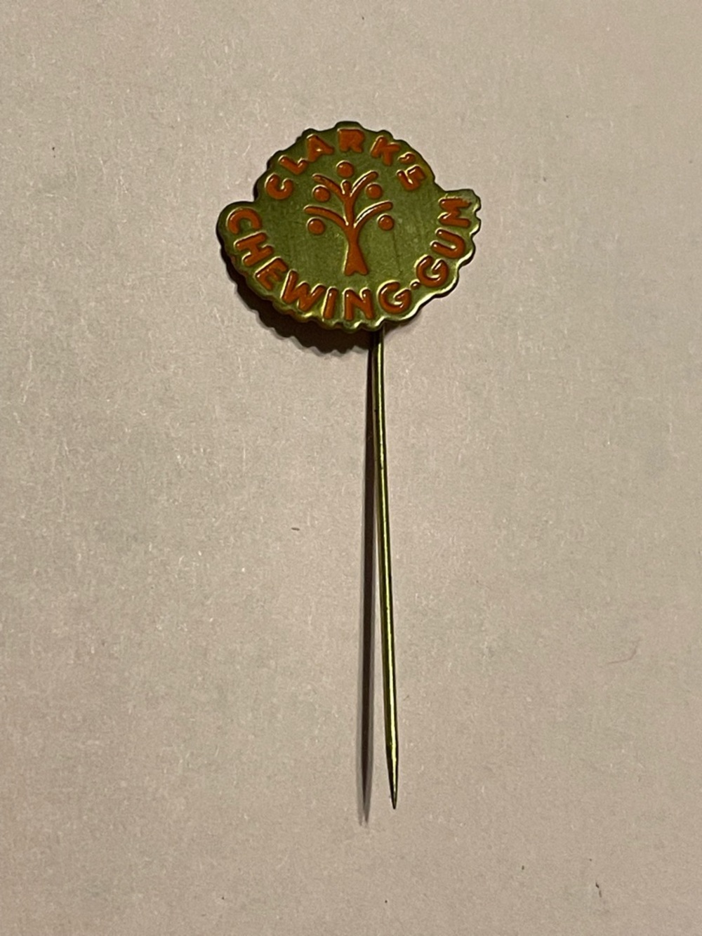 Vintage Clark’s Chewing Gum Advertisement Pin #9346